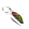 Belle bijoux Pendentif en argent sterling 925 en pierres précieuses Ammolite et Peridot